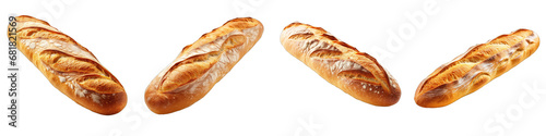 Baguette  Hyperrealistic Highly Detailed Isolated On Transparent Background Png File