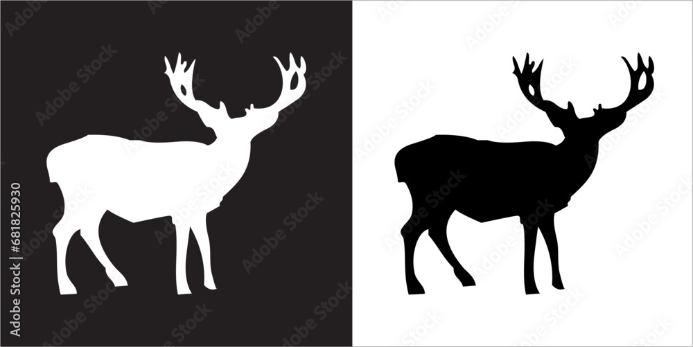 Illustration vector graphics of deer icon