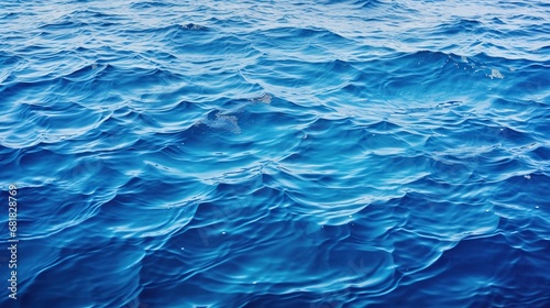Deep blue sea water texture background. AI generated image