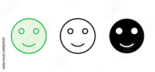 smile icon set. smile emoticon icon. feedback