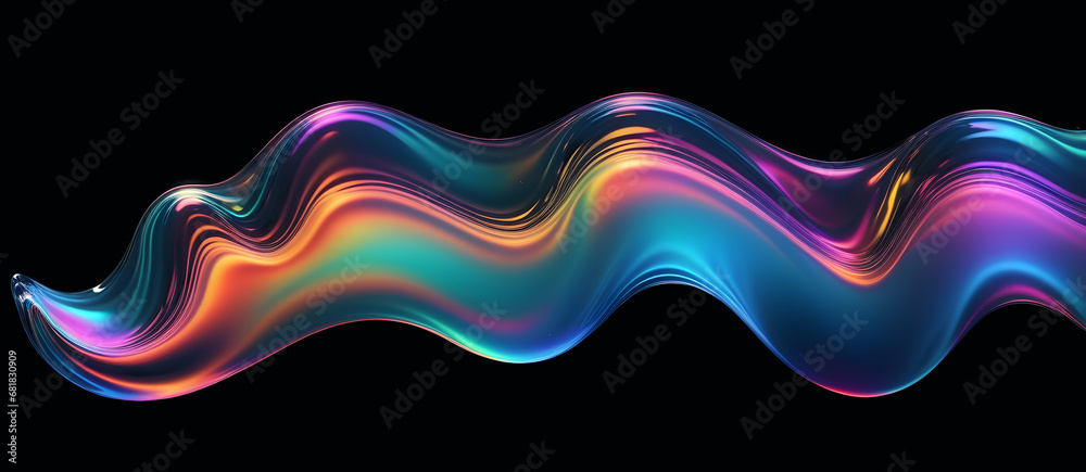 Rainbow Liquid Fluid Glass Background Image Abstract Digital Art Website Poster Gift Card Template