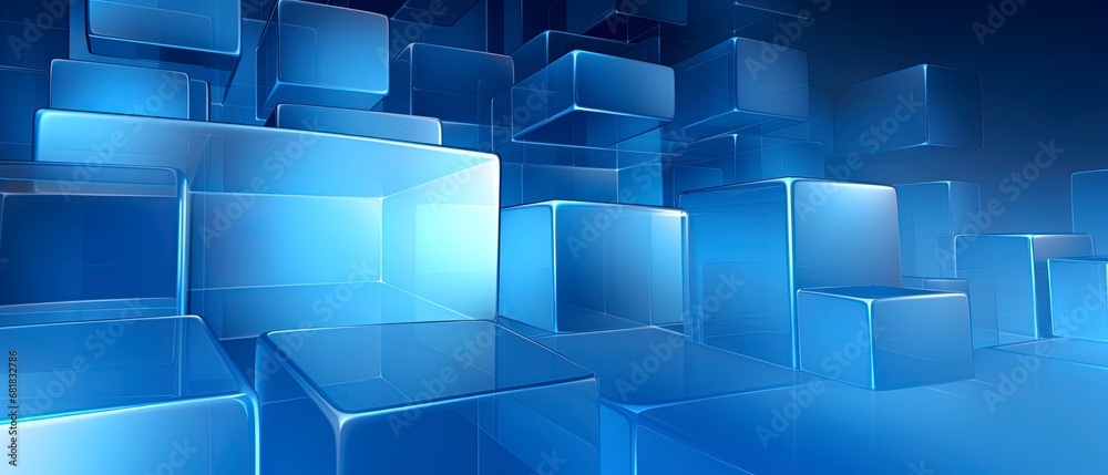 Blue abstract tech background with squares. Blue abstract tech background with squares.