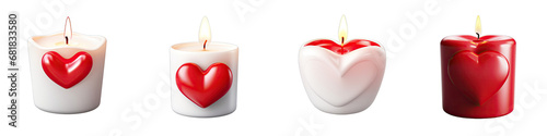 Candle heart shape Hyperrealistic Highly Detailed Isolated On Transparent Background Png File