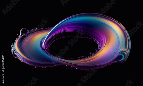 Rainbow Liquid Fluid Glass Background Image Abstract Digital Art Website Poster Gift Card Template
