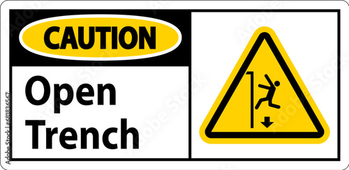 Caution Sign Open Trench