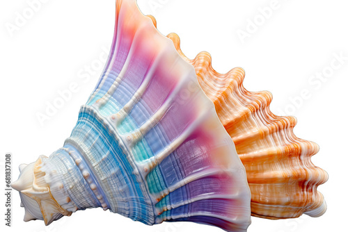 Beautiful Full Color Sea Conch On Transparent Background © thoharoh