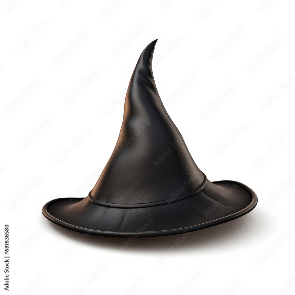 Fototapeta premium Witch hat isolated on white background