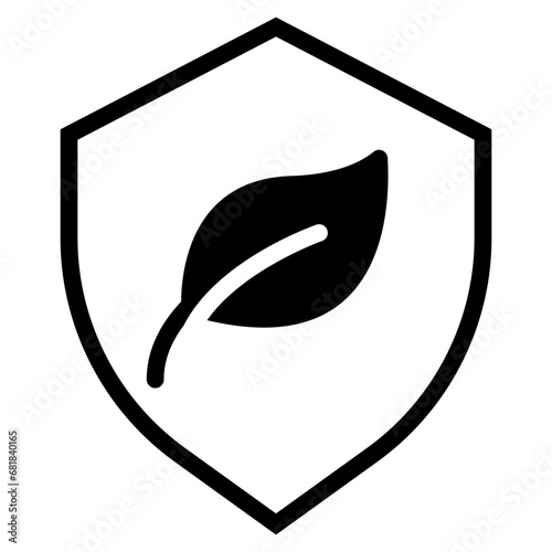 environment shield protect leaf plant sprout seedling nature solid glyph