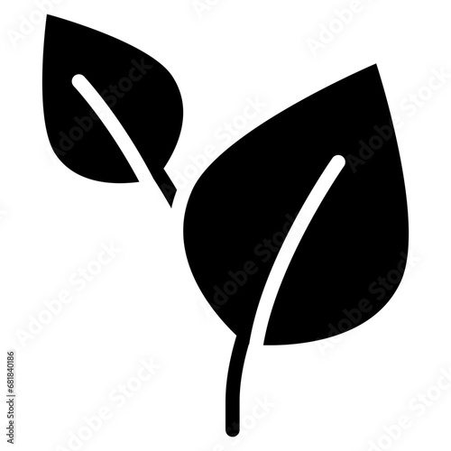 environment sprout plant seedling growing solid glyph