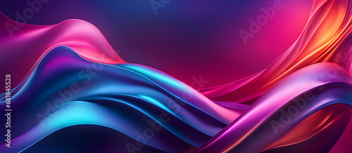 Abstract Colorful Neon Wave Design Digital Background Graphic Banner Website Poster Ads Gift Card Template