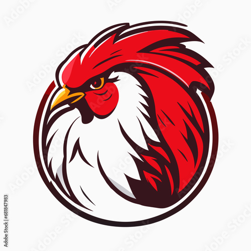 rooster  logo illustration game © Pilar