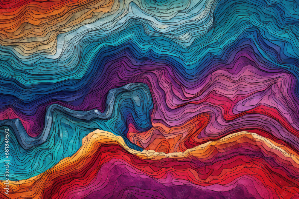 Fototapeta premium abstract paper cut wavy liquid background layout design.