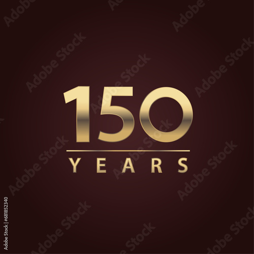 150 years logo for celebration events, anniversary, commemorative date