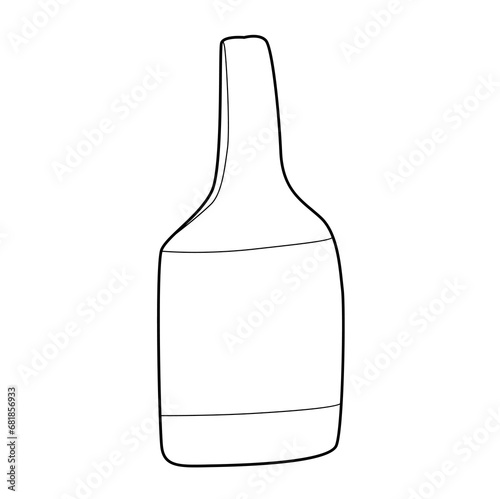 Sally Jess Bag hobo silhouette bag. Fashion accessory technical illustration. Vector satchel front 3-4 view for Men, women, unisex style, flat handbag CAD mockup sketch outline isolated