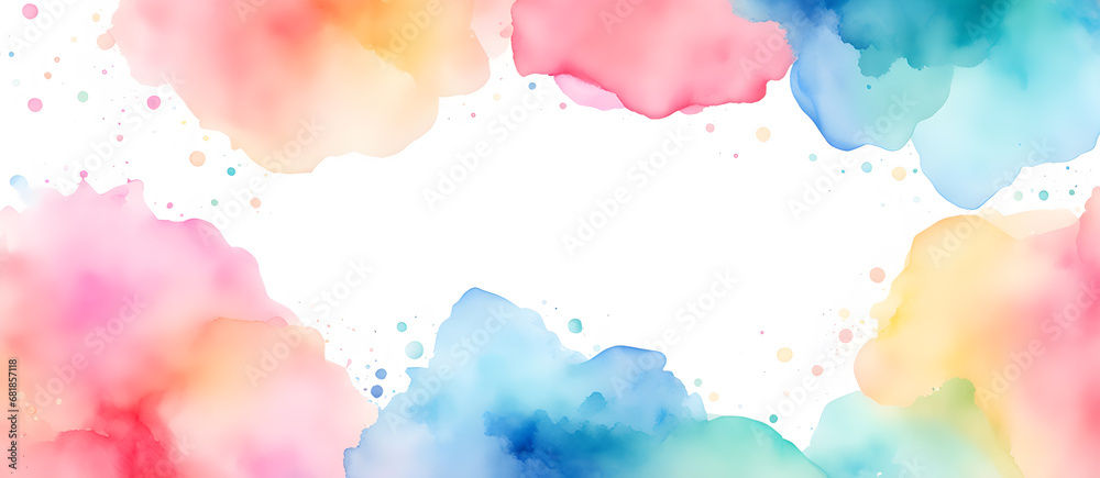Abstract Watercolor Painting Background Art Illustration Postcard Digital Artwork Banner Website Flyer Ads Gift Card Template