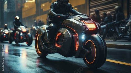 Self driving motorcycles autonomous vehicles advanced technology innovative transport futuristic