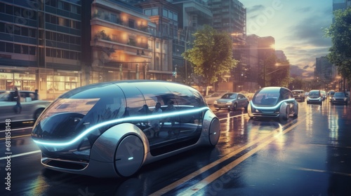 Self driving cars advanced technology innovative autonomous vehicles sensor driven transportation © Niki