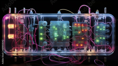 Organ on a chip advanced biotechnology innovative microfluidics lab grown tissues futuristic drug photo