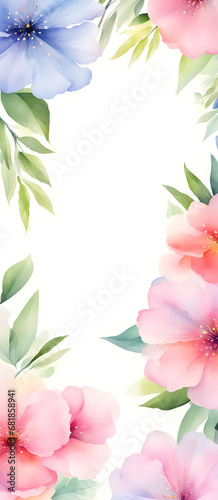 Abstract Watercolor Flower Painting Background Art Illustration Postcard Digital Artwork Banner Website Flyer Ads Gift Card Template © amonallday