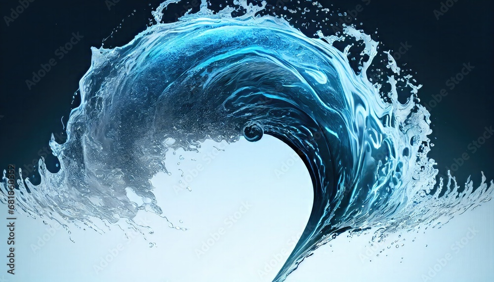 water spinning storm shape vortex isolate clean background whirlpool clipping path swirl transparent ecology fresh blue liquid clear pump life breath pure summer move flow texture material back - obrazy, fototapety, plakaty 