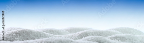 Foto Banner of sparkling fluffy white snow hills