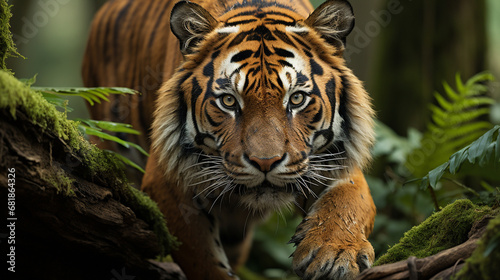 tiger in the jungle HD 8K wallpaper Stock Photographic Image  © AA