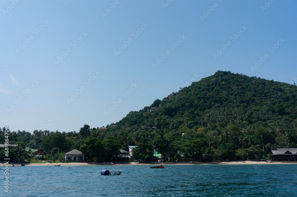 Tourists sailing in the middle of the sea at Koh Tao. Tourists sailing in the middle of the sea at Koh Tao.