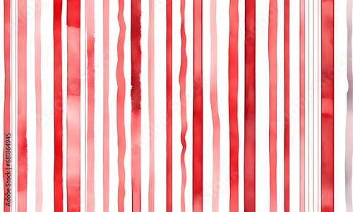 Red White Watercolor Geometric Christmas Stripes Painting Background Illustration Postcard Artwork Banner Flyer Ads Gift Card Template