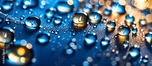 Realistic Waterdrops Macro Photography Fresh Background Image Postcard Artwork Banner Flyer Ads Gift Card Template © amonallday