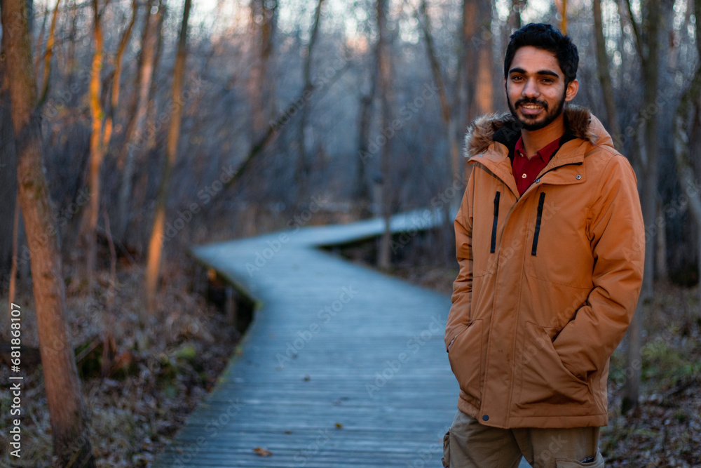 Portrait of a person in the forest Portrait of a person in the forest