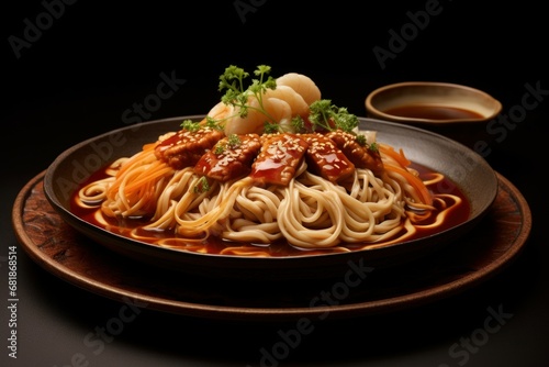 Japanese chinese noodle. Cuisine meal. Generate Ai