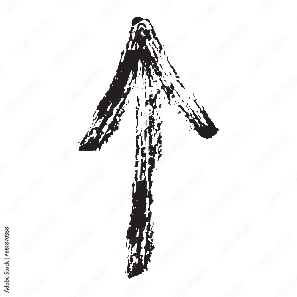 Obraz premium Abstract Brush Arrow Icon