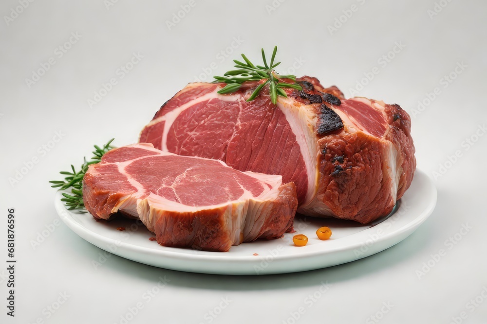 Meat on isolated white background Meat on isolated white background