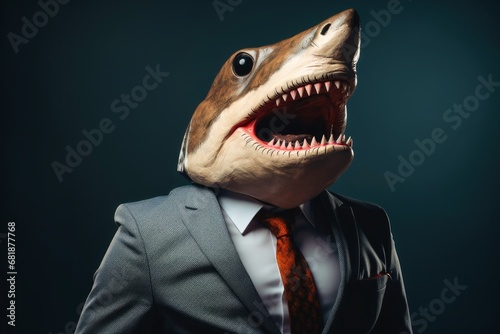 A financial advisor with the teeth of a shark.
