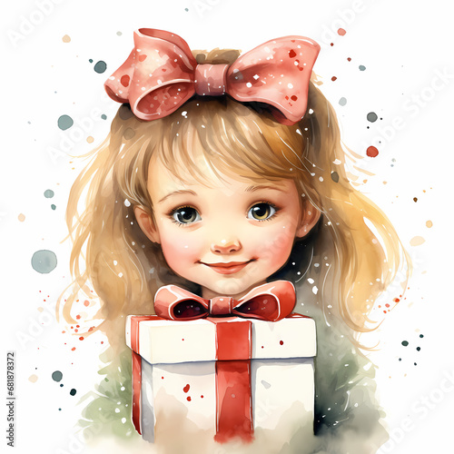 Girl bring Gift 