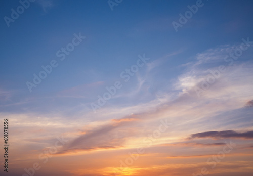 Dramatic sunset sky for nature background