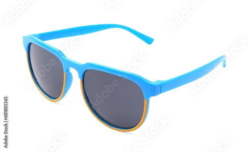 Stylish sunglasses isolated on white. Modern accessory