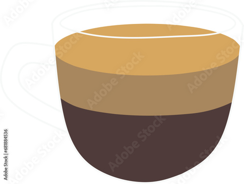 Coffee in a glass mug
