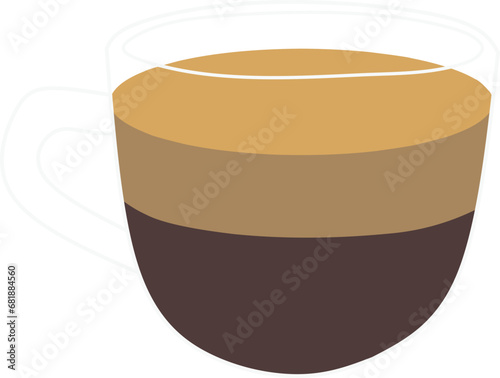 Coffee in a glass mug
