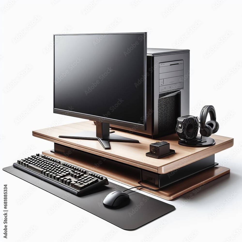 Fototapeta premium desk with computer