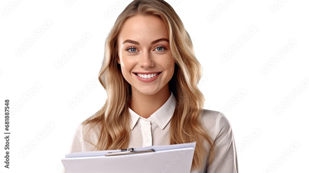 Portrait of an attractive woman isolated on white background Portrait of an attractive woman isolated on white background