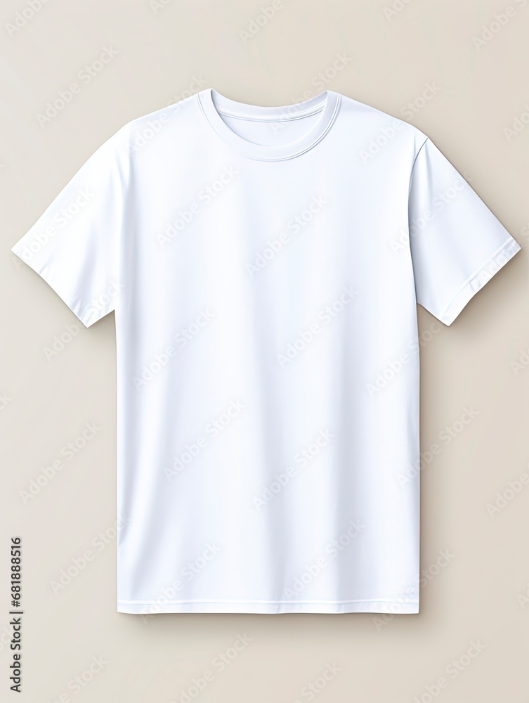 White T-Shirt, Mockup template for design print, generative ai White T-Shirt, Mockup template for design print, generative ai