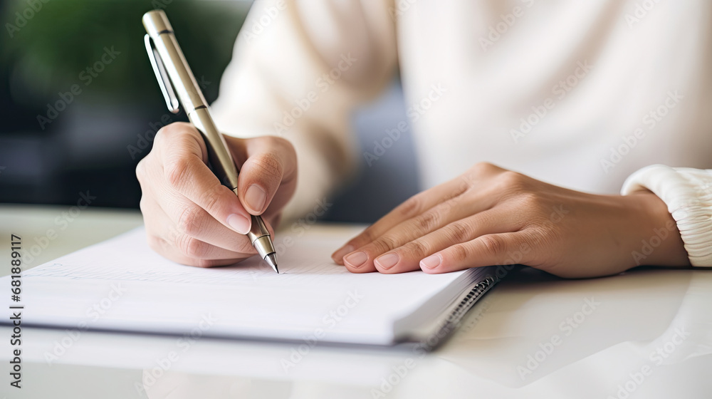 female hand holding pen to sign important business signature agreement on white agreement paper female hand holding pen to sign important business signature agreement on white agreement paper