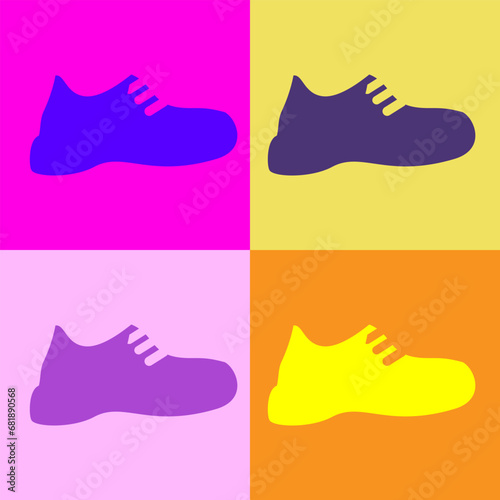 colorful shoe icon, shoe logo for web and advertising