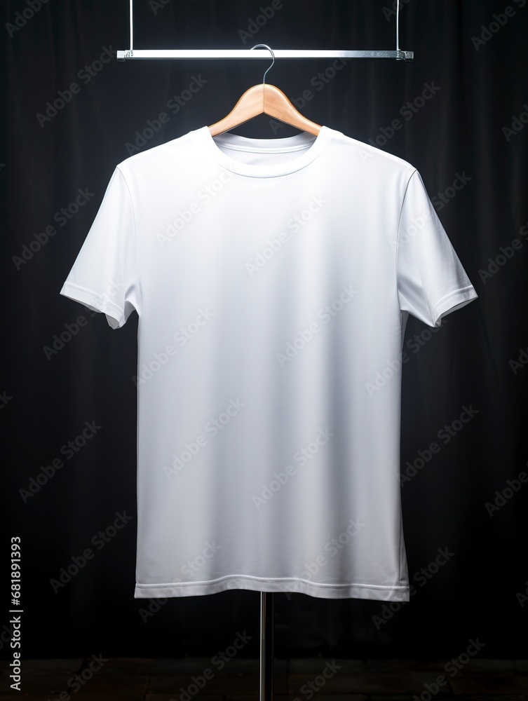 White T-Shirt, Mockup template for design print, generative ai White T-Shirt, Mockup template for design print, generative ai