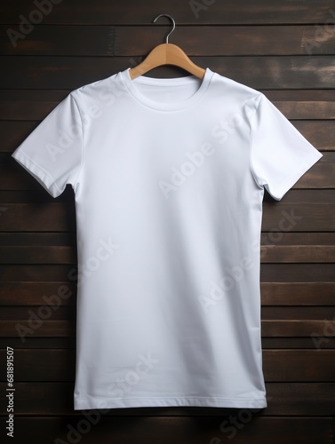 White T-Shirt, Mockup template for design print, generative ai © Nia™