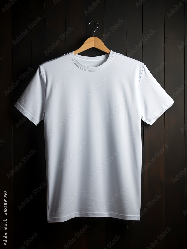 White T-Shirt, Mockup template for design print, generative ai White T-Shirt, Mockup template for design print, generative ai
