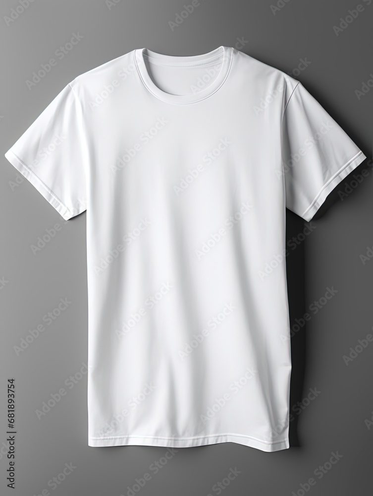 White T-Shirt, Mockup template for design print, generative ai White T-Shirt, Mockup template for design print, generative ai