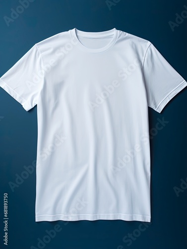 White T-Shirt, Mockup template for design print, generative ai