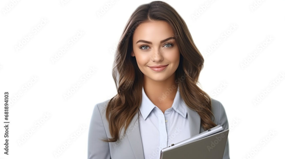 Portrait of an attractive business woman isolated on white Portrait of an attractive business woman isolated on white